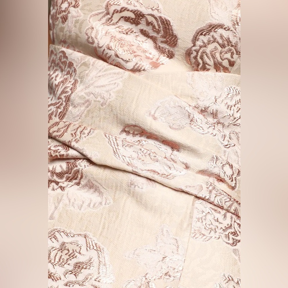 Lulus Redefine Regal Pale Pink Floral Jacquard Strapless Maxi Dress - Picture 6 of 10